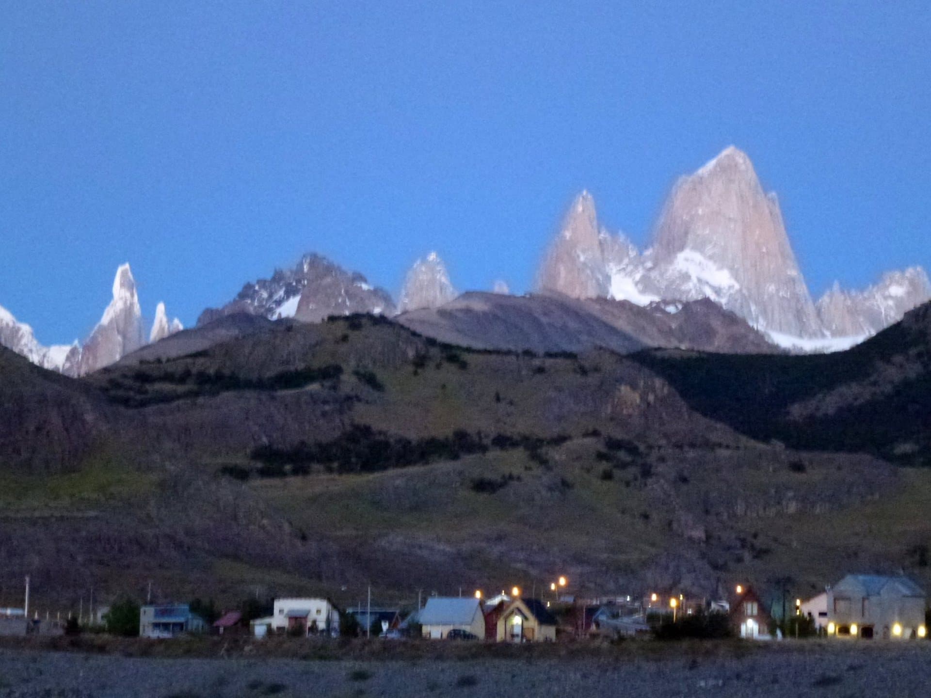 El Chaltén village below the Fitz Roy massif