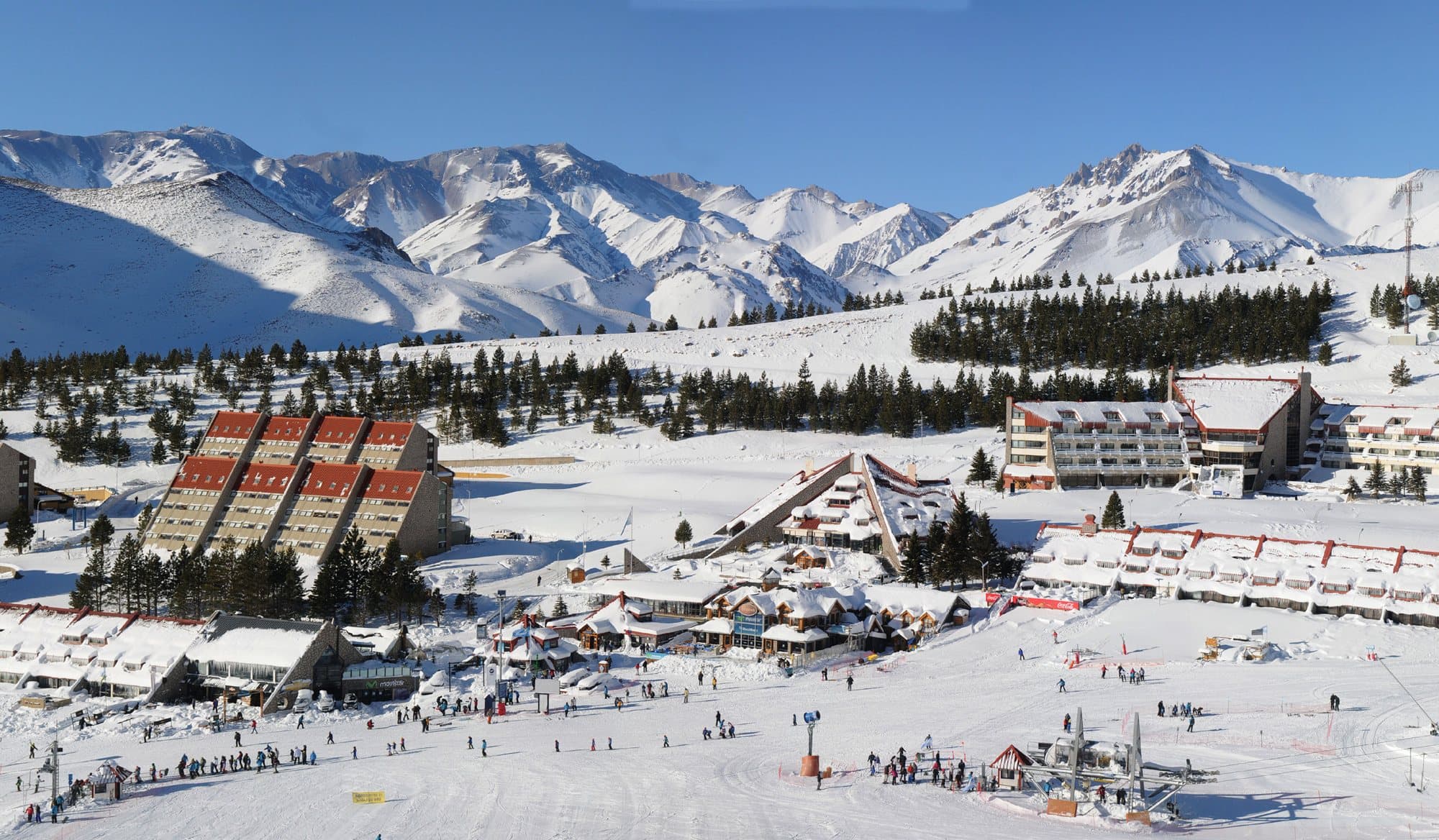 The Las Leñas valley and village under fresh snow